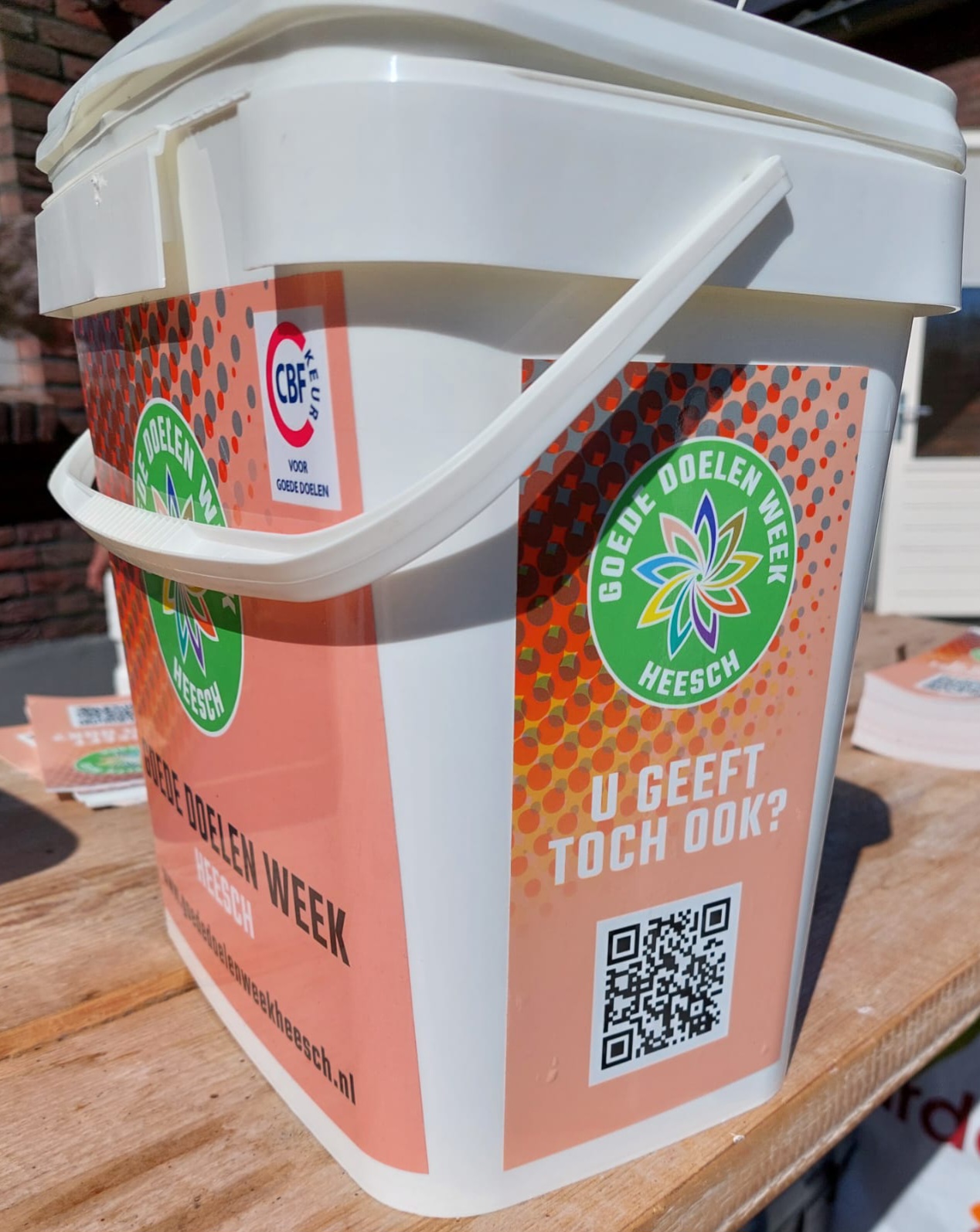 QR-Code op emmers
